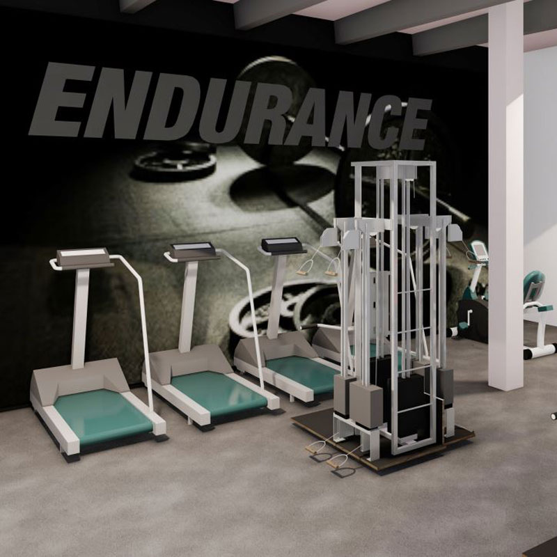 interior of Founders Shooting Club gym