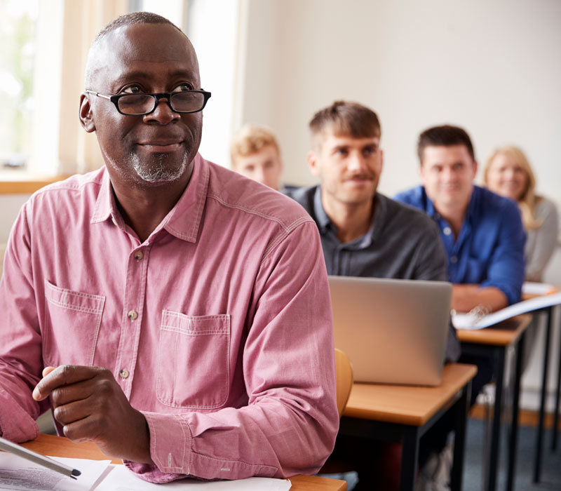 adults in a classroom
